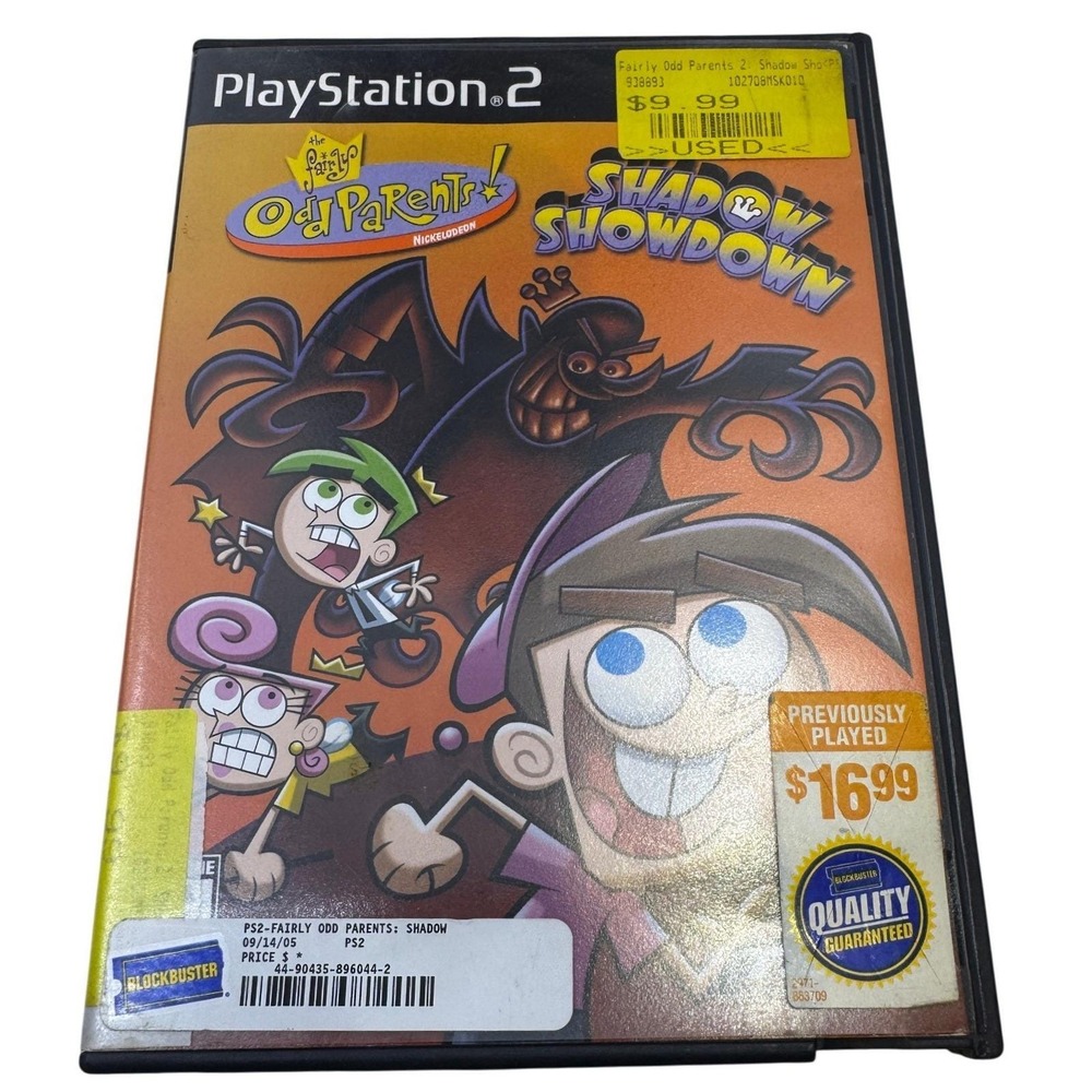 The Fairly OddParents Shadow Showdown Sony‎ PlayStation 2 PS2 Game Case & Manual